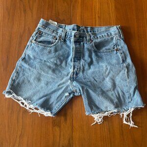Vintage Levi's 501 Jorts 32x6 Light Wash